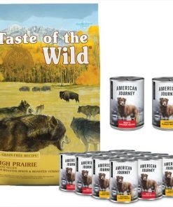 Taste of the Wild||American Journey Taste of the Wild High Prairie Grain-Free Dry Food + American Journey Poultry & Beef Grain-Free Canned Dog Food