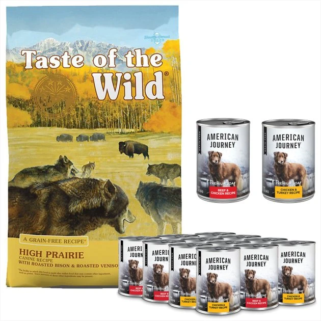 Taste of the Wild High Prairie Grain-Free Dry Food + American Journey Poultry & Beef Grain-Free Canned Dog Food Taste of the Wild||American Journey Taste of the Wild High Prairie Grain-Free Dry Food + American Journey Poultry & Beef Grain-Free Canned Dog Food -American Journey Sales 2024 293872 MAIN. SY630 V1657656668