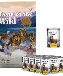 Taste of the Wild||American Journey Taste of the Wild Wetlands Grain-Free Dry Food + American Journey Chicken & Turkey Recipe Grain-Free Canned Dog Food