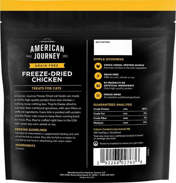 American Journey 100% Chicken Freeze-Dried Grain-Free Cat Treats, 2-oz bag + Frisco Melamine Dog & Cat Treat Jar with Bamboo Lid, 8 Cups American Journey||Frisco American Journey 100% Chicken Freeze-Dried Grain-Free Cat Treats + Frisco Melamine Dog & Cat Treat Jar with Bamboo Lid, 8 Cups -American Journey Sales 2024 297660 PT2. SY630 V1623339155