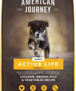 American Journey Active Life Formula Puppy Chicken, Brown Rice & Vegetables Recipe Dog Food, 28-lb bag + American Journey Beef Recipe Grain-Free Soft & Chewy Training Bits Dog Treats, 4-oz bag -American Journey Sales 2024 297674 PT1. SY630 V1621300038