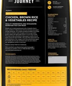 American Journey Active Life Formula Puppy Chicken, Brown Rice & Vegetables Recipe Dog Food, 28-lb bag + American Journey Beef Recipe Grain-Free Soft & Chewy Training Bits Dog Treats, 4-oz bag -American Journey Sales 2024 297674 PT2. SY630 V1621301548
