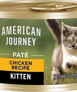 American Journey Kitten Chicken Recipe Grain-Free Dry Cat Food, 5-lb bag + American Journey Kitten Pate Chicken Recipe Grain-Free Canned Cat Food, 3-oz, case of 24 -American Journey Sales 2024 297738 PT4. SY630 V1621291952