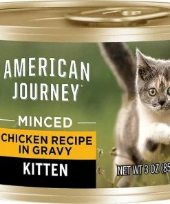 American Journey Kitten Chicken Recipe Grain-Free Dry Cat Food, 5-lb bag + American Journey Kitten Minced Chicken Recipe in Gravy Grain-Free Canned Cat Food, 3-oz, case of 24 -American Journey Sales 2024 297740 PT4. SY630 V1621306054