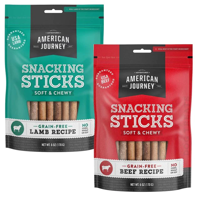 American Journey Lamb Recipe Grain-Free Soft & Chewy Snacking Sticks Dog Treats, 6-oz bag + American Journey Beef Recipe Grain-Free Soft & Chewy Snacking Sticks Dog Treats, 6-oz bag American Journey Lamb Recipe Grain-Free Soft & Chewy Snacking Sticks Dog Treats, 6-oz bag + American Journey Beef Recipe Grain-Free Soft & Chewy Snacking Sticks Dog Treats, 6-oz bag -American Journey Sales 2024 297742 MAIN. SY630 V1621259855