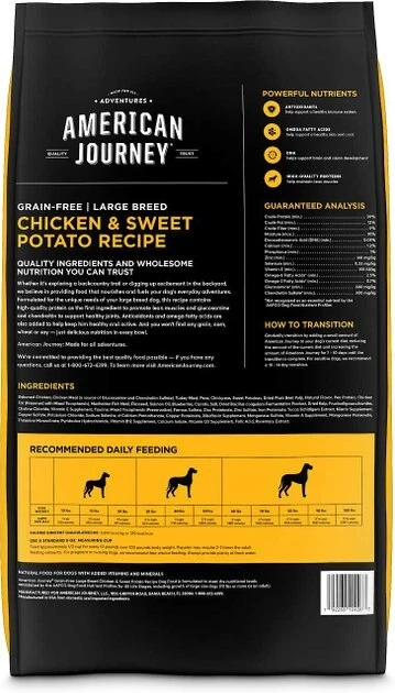 American Journey Large Breed Adult Chicken & Sweet Potato Recipe Grain-Free Dry Dog Food, 12-lb bag + Tylee's Freeze-Dried Mixers for Dogs, Chicken & Salmon Recipe, 18oz American Journey||Tylee's American Journey Large Breed Adult Chicken & Sweet Potato Recipe Grain-Free Dry Dog Food, 12-lb bag + Tylee's Freeze-Dried Mixers for Dogs, Chicken & Salmon Recipe, 18oz -American Journey Sales 2024 297746 PT2. SY630 V1623339154