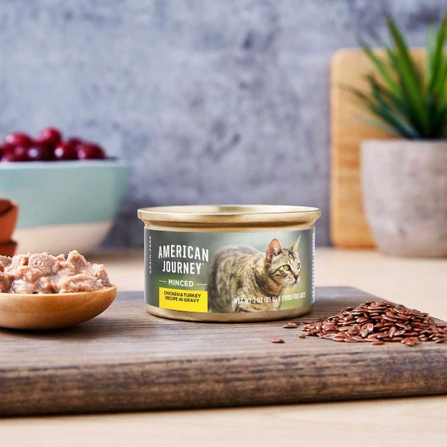 American Journey Minced Chicken & Turkey Recipe in Gravy Grain-Free Canned Cat Food, 3-oz, case of 24 + Wellness Minced Chicken Dinner Grain-Free Canned Cat Food, 3-oz, case of 24 American Journey||Wellness American Journey Minced Chicken & Turkey Recipe in Gravy Grain-Free Canned Cat Food, 3-oz, case of 24 + Wellness Minced Chicken Dinner Grain-Free Canned Cat Food, 3-oz, case of 24 -American Journey Sales 2024 297762 PT2. SY630 V1623339148