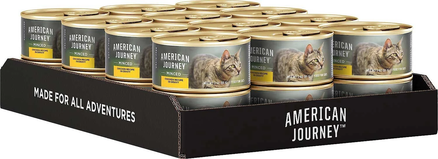 American Journey Minced Chicken Recipe in Gravy Grain-Free Canned Cat Food, 3-oz, case of 24 + Wellness Minced Chicken Dinner Grain-Free Canned Cat Food, 3-oz, case of 24 American Journey||Wellness American Journey Minced Chicken Recipe in Gravy Grain-Free Canned Cat Food, 3-oz, case of 24 + Wellness Minced Chicken Dinner Grain-Free Canned Cat Food, 3-oz, case of 24 -American Journey Sales 2024 297764 PT3. SY630 V1623253067