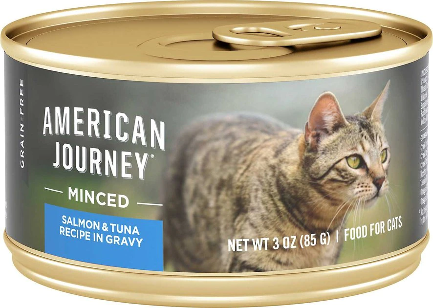 American Journey Minced Salmon & Tuna Recipe in Gravy Grain-Free Canned Cat Food, 3-oz, case of 24 + Wellness Complete Health Natural Minced Salmon Dinner Grain-Free Canned Cat Food, 3-oz, case of 24 American Journey||Wellness American Journey Minced Salmon & Tuna Recipe in Gravy Grain-Free Canned Cat Food, 3-oz, case of 24 + Wellness Complete Health Natural Minced Salmon Dinner Grain-Free Canned Cat Food, 3-oz, case of 24 -American Journey Sales 2024 297778 PT1. SY630 V1621290752