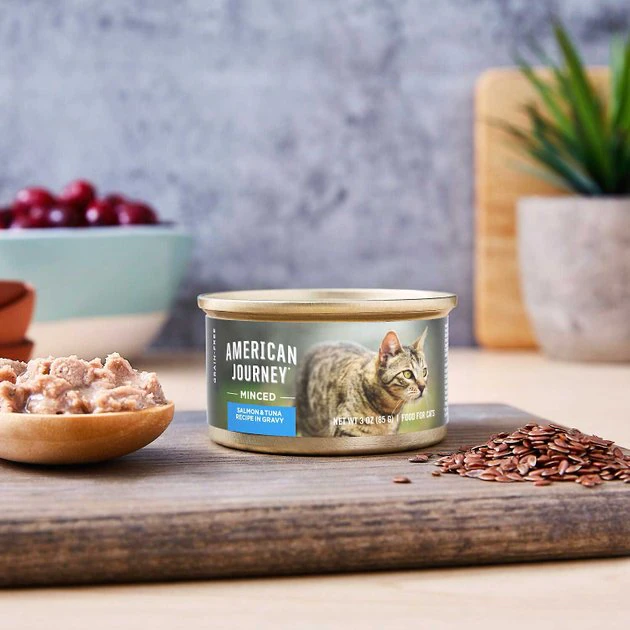 American Journey Minced Salmon & Tuna Recipe in Gravy Grain-Free Canned Cat Food, 3-oz, case of 24 + Wellness Complete Health Natural Minced Salmon Dinner Grain-Free Canned Cat Food, 3-oz, case of 24 American Journey||Wellness American Journey Minced Salmon & Tuna Recipe in Gravy Grain-Free Canned Cat Food, 3-oz, case of 24 + Wellness Complete Health Natural Minced Salmon Dinner Grain-Free Canned Cat Food, 3-oz, case of 24 -American Journey Sales 2024 297778 PT2. SY630 V1621302431