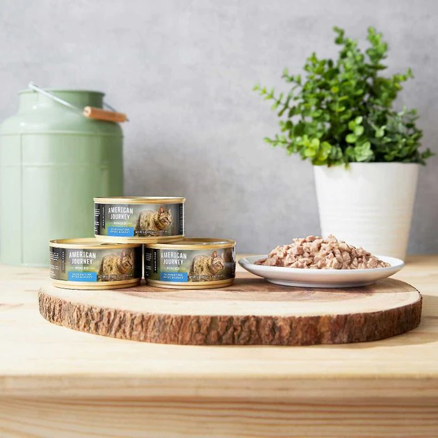 American Journey Minced Salmon & Tuna Recipe in Gravy Grain-Free Canned Cat Food, 5.5-oz, case of 24 + Wellness Minced Turkey & Salmon Entree Grain-Free Canned Cat Food, 5.5-oz, case of 24 American Journey||Wellness American Journey Minced Salmon & Tuna Recipe in Gravy Grain-Free Canned Cat Food, 5.5-oz, case of 24 + Wellness Minced Turkey & Salmon Entree Grain-Free Canned Cat Food, 5.5-oz, case of 24 -American Journey Sales 2024 297780 PT2. SY630 V1621259531