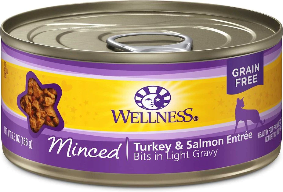 American Journey Minced Salmon & Tuna Recipe in Gravy Grain-Free Canned Cat Food, 5.5-oz, case of 24 + Wellness Minced Turkey & Salmon Entree Grain-Free Canned Cat Food, 5.5-oz, case of 24 American Journey||Wellness American Journey Minced Salmon & Tuna Recipe in Gravy Grain-Free Canned Cat Food, 5.5-oz, case of 24 + Wellness Minced Turkey & Salmon Entree Grain-Free Canned Cat Food, 5.5-oz, case of 24 -American Journey Sales 2024 297780 PT4. SY630 V1621259532
