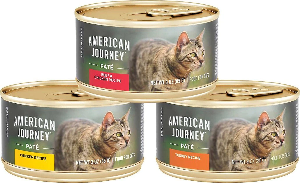 American Journey Pate Poultry & Beef Variety Pack Grain-Free Canned Cat Food, 3-oz, case of 24 + Wellness Complete Health Poultry Lovers Pate Variety Pack Grain-Free Canned Cat Food, 5.5-oz, case of 30 American Journey||Wellness American Journey Pate Poultry & Beef Variety Pack Grain-Free Canned Cat Food, 3-oz, case of 24 + Wellness Complete Health Poultry Lovers Pate Variety Pack Grain-Free Canned Cat Food, 5.5-oz, case of 30 -American Journey Sales 2024 297792 PT1. SY630 V1621302748