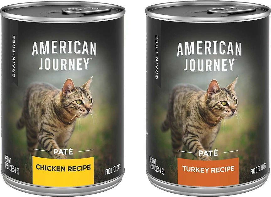 American Journey Pate Poultry Variety Pack Grain-Free Canned Cat Food, 12.5-oz, case of 12 + Wellness Complete Health Poultry Lovers Pate Variety Pack Grain-Free Canned Cat Food, 5.5-oz, case of 30 American Journey||Wellness American Journey Pate Poultry Variety Pack Grain-Free Canned Cat Food, 12.5-oz, case of 12 + Wellness Complete Health Poultry Lovers Pate Variety Pack Grain-Free Canned Cat Food, 5.5-oz, case of 30 -American Journey Sales 2024 297796 PT1. SY630 V1623254850