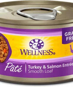 American Journey||Wellness American Journey Pate Salmon Recipe Grain-Free Canned Cat Food, 3-oz, case of 24 + Wellness Complete Health Turkey & Salmon Formula Grain-Free Canned Cat Food, 3-oz, case of 24 -American Journey Sales 2024 297798 PT4. SY630 V1623251547