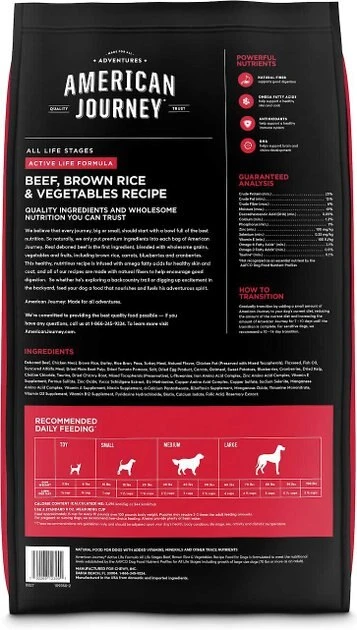 American Journey Active Life Formula Beef, Brown Rice & Vegetables Recipe Dry Food + PetHonesty 10-for-1 Multivitamin with Glucosamine Soft Chews Dog Supplement American Journey||PetHonesty American Journey Active Life Formula Beef, Brown Rice & Vegetables Recipe Dry Food + PetHonesty 10-for-1 Multivitamin with Glucosamine Soft Chews Dog Supplement -American Journey Sales 2024 301698 PT2. SY630 V1622641041