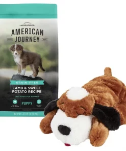 American Journey||Smart Pet Love American Journey Puppy Lamb & Sweet Potato Recipe Grain-Free Dry Food + Smart Pet Love Snuggle Puppy Behavioral Aid Dog Toy