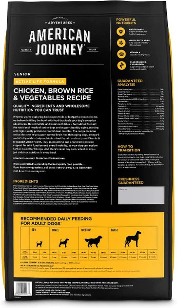 American Journey Active Life Formula Senior Chicken, Brown Rice & Vegetables Recipe Dry Food + KONG Senior Dog Toy, Large American Journey||KONG American Journey Active Life Formula Senior Chicken, Brown Rice & Vegetables Recipe Dry Food + KONG Senior Dog Toy, Large -American Journey Sales 2024 302224 PT2. SY630 V1623039148