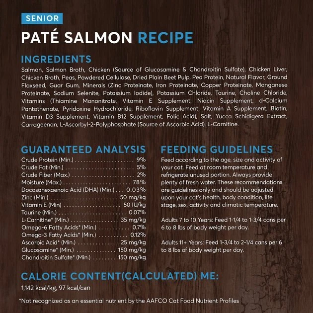 American Journey Senior Pate Salmon Recipe Canned Cat Food, 3-oz, case of 24 American Journey Senior Pate Salmon Recipe Canned Cat Food -American Journey Sales 2024 330853 PT5. SY630 V1637694697