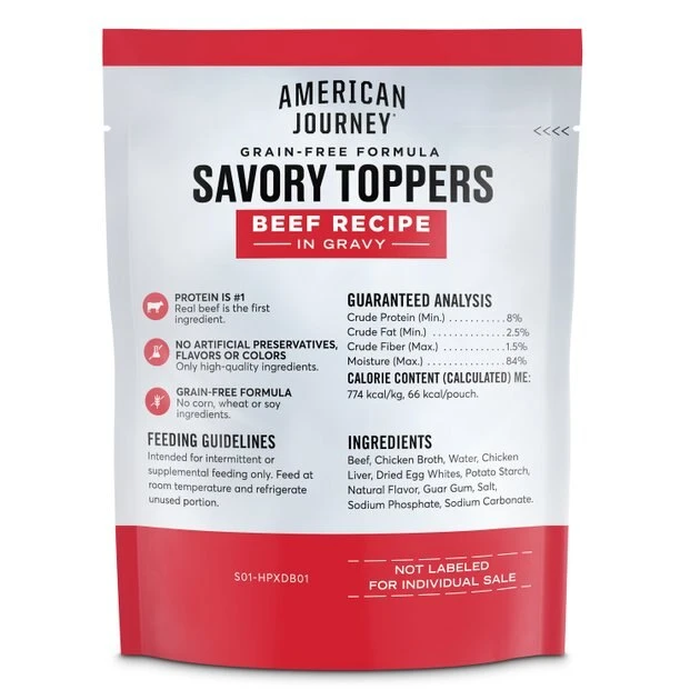 American Journey Savory Toppers Beef Recipe in Gravy Grain-Free Dog Food Topper + Beef & Sweet Potato Recipe Grain-Free Dry Food American Journey Savory Toppers Beef Recipe in Gravy Grain-Free Dog Food Topper + Beef & Sweet Potato Recipe Grain-Free Dry Food -American Journey Sales 2024 516526 PT3. SY630 V1649370815