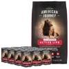 American Journey Active Life Formula Beef & Garden Vegetables Recipe Canned Dog Food + Beef, Brown Rice & Vegetables Recipe Dry Food