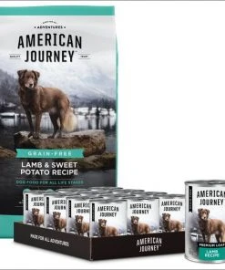 American Journey Lamb Recipe Canned Food + Lamb & Sweet Potato Recipe Dry Dog Food