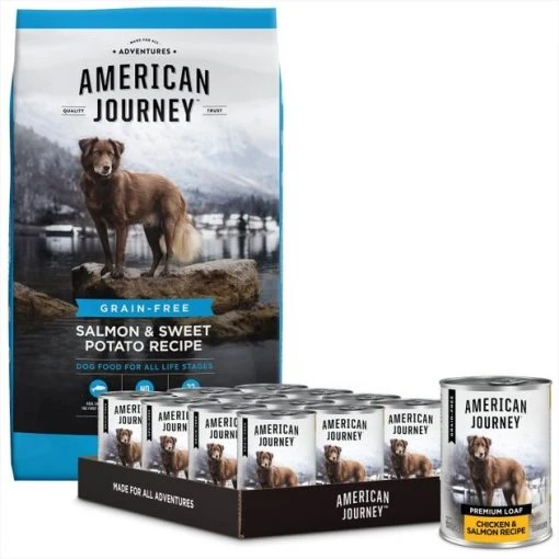 American Journey Chicken & Salmon Recipe Canned Food + Salmon & Sweet Potato Recipe Dry Dog Food -American Journey Sales 2024 574646 MAIN. SY630 V1657660393