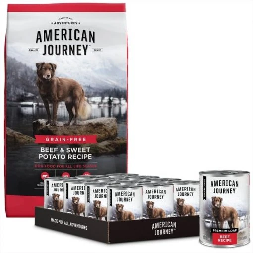 American Journey Beef Recipe Canned Food + Beef & Sweet Potato Recipe Dry Dog Food -American Journey Sales 2024 574654 MAIN. SY630 V1657660393